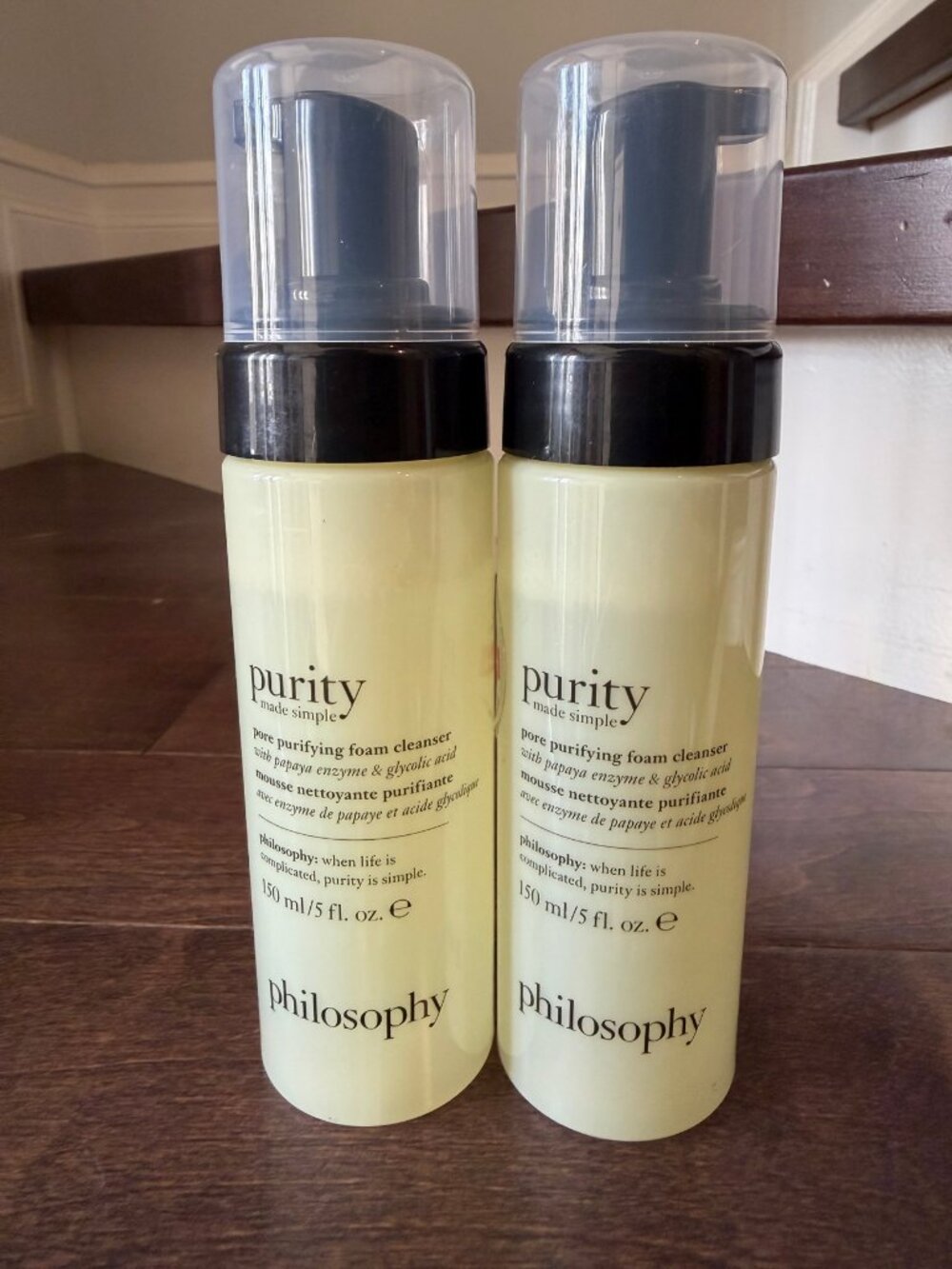 philosophy purity pore purifying foam cleanser 150ml – 2-pack, new